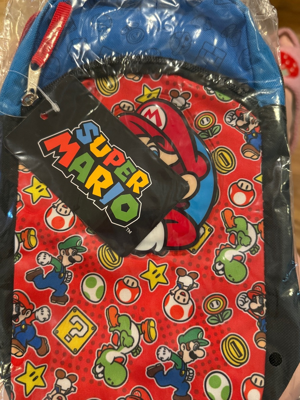 Super Mario Kids Crossbody Bag- Red & Blue